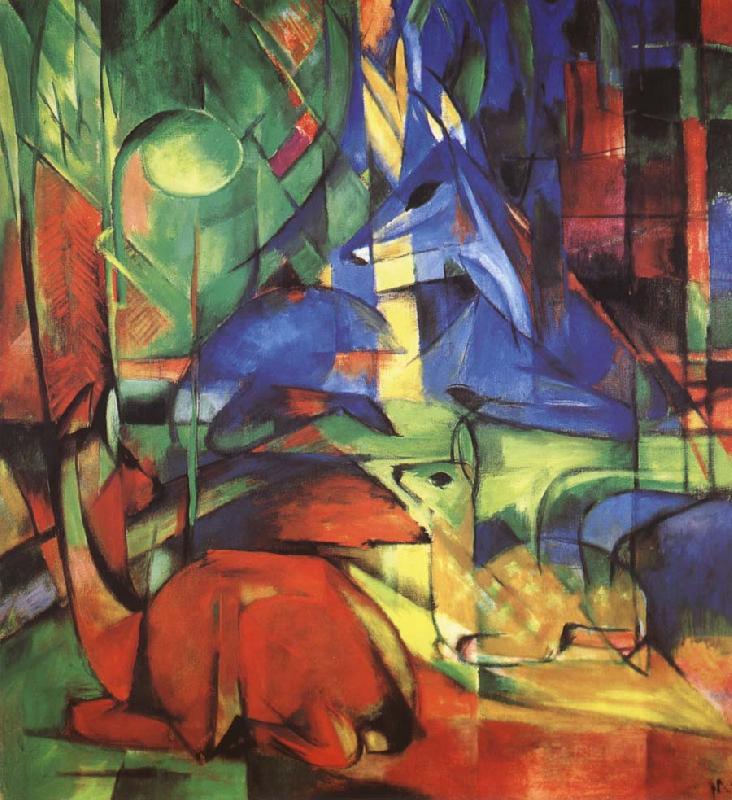 Franz Marc Radjur in the forest II oil painting image